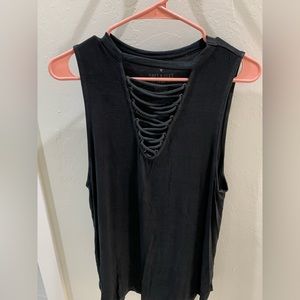 American Eagle tank top; black; size XL